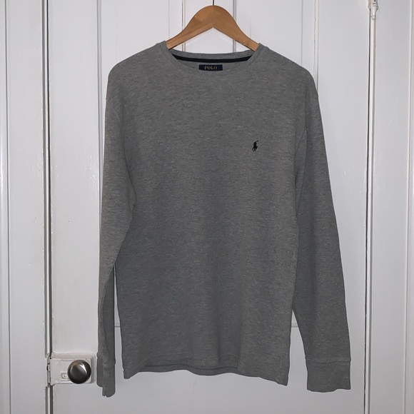 Polo Ralph Lauren Other - POLO RALPH LAUREN GRAY LONG SLEEVED WAFFLE THERMAL TOP